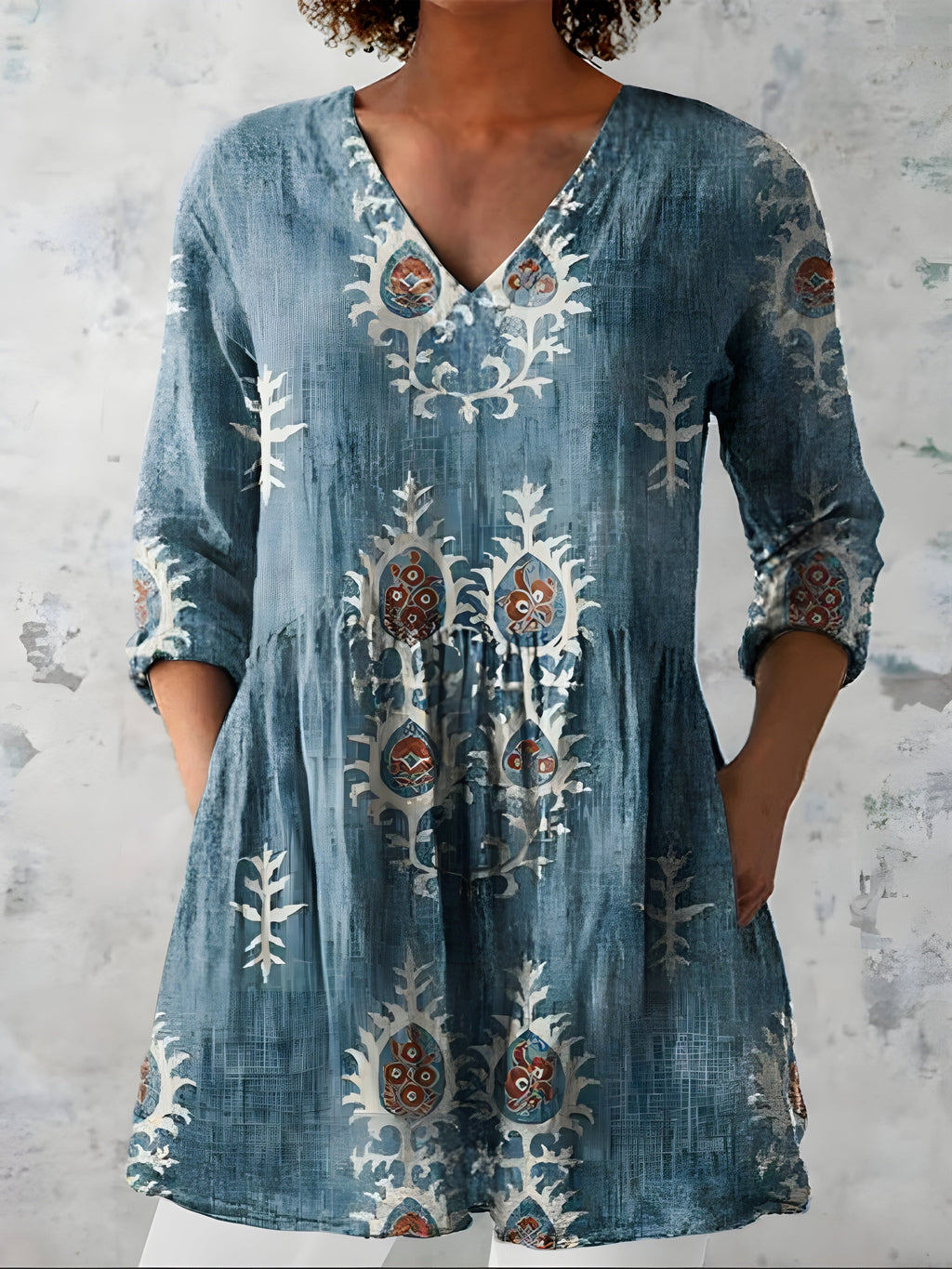 Evelina | Blusa lunga con scollo a V