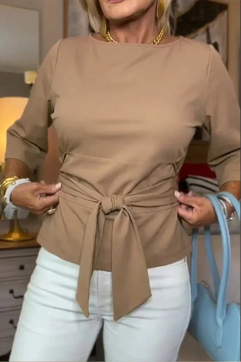 Daria - Top elegante con fiocco in vita