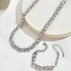Berta – Set di gioielli a spiga con cristalli