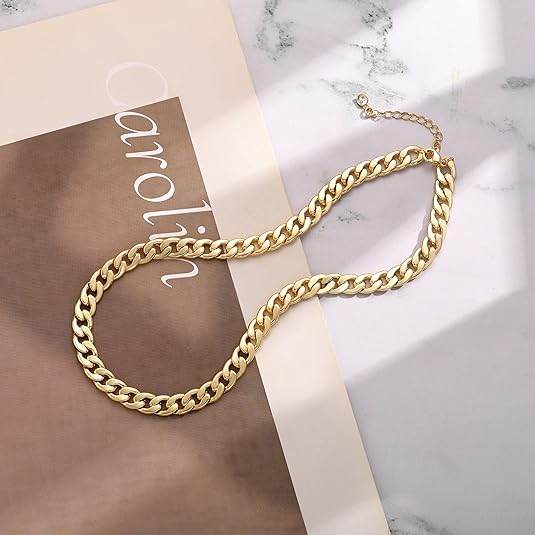 Eleonora – Collana a catena cubana con maglie grandi