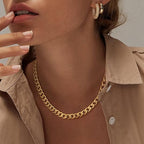 Eleonora – Collana a catena cubana con maglie grandi
