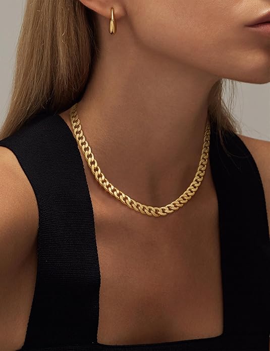 Eleonora – Collana a catena cubana con maglie grandi