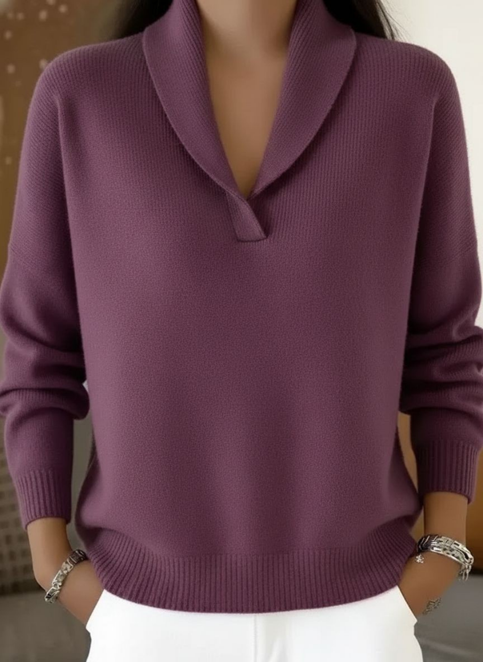 Elisa - Maglione con scollo a V
