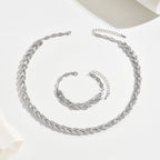 Berta – Set di gioielli a spiga con cristalli
