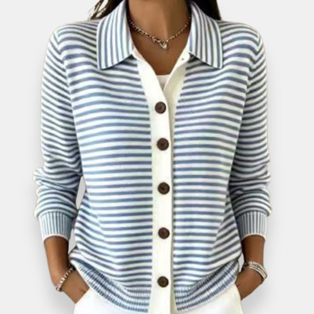 Nora | Cardigan autunnale a righe