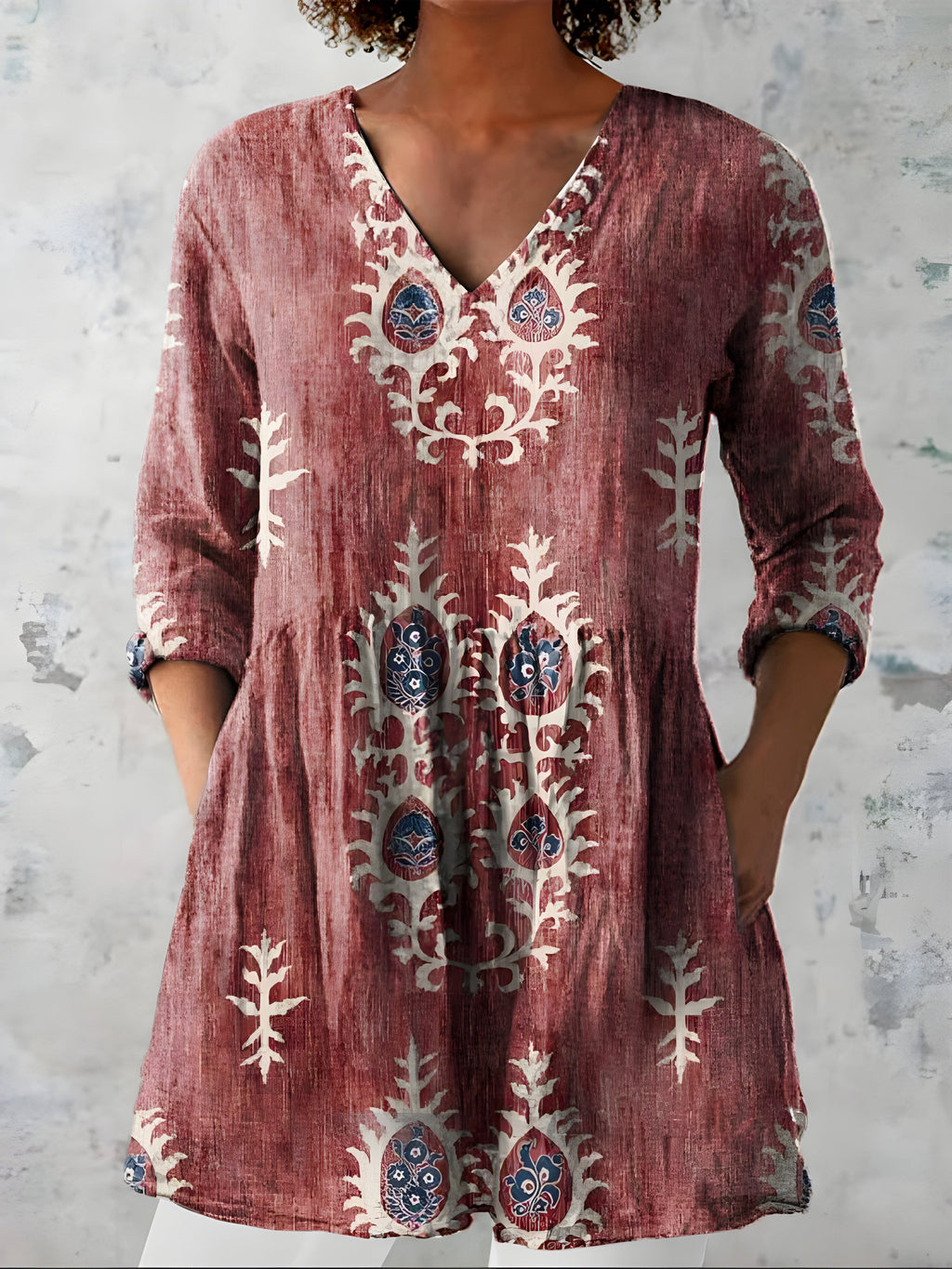 Evelina | Blusa lunga con scollo a V