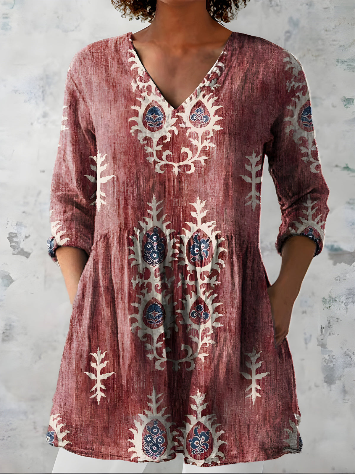 Evelina | Blusa lunga con scollo a V