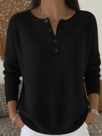 Giovanna | Maglione Henley in maglia con bottoni