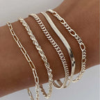 Emilia – Set di 5 bracciali dorati