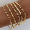 Emilia – Set di 5 bracciali dorati