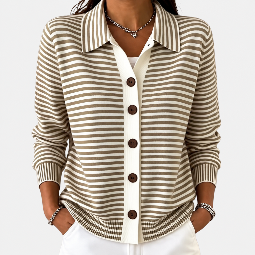 Nora | Cardigan autunnale a righe