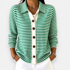 Nora | Cardigan autunnale a righe