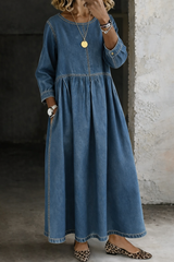Zefira | Abito lungo vintage in denim