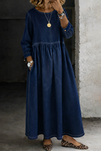 Zefira | Abito lungo vintage in denim