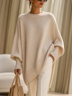 Jennifer | Maglione oversize con drappeggio e scollo ampio