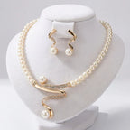 Alma – Set di collana e orecchini con perle naturali