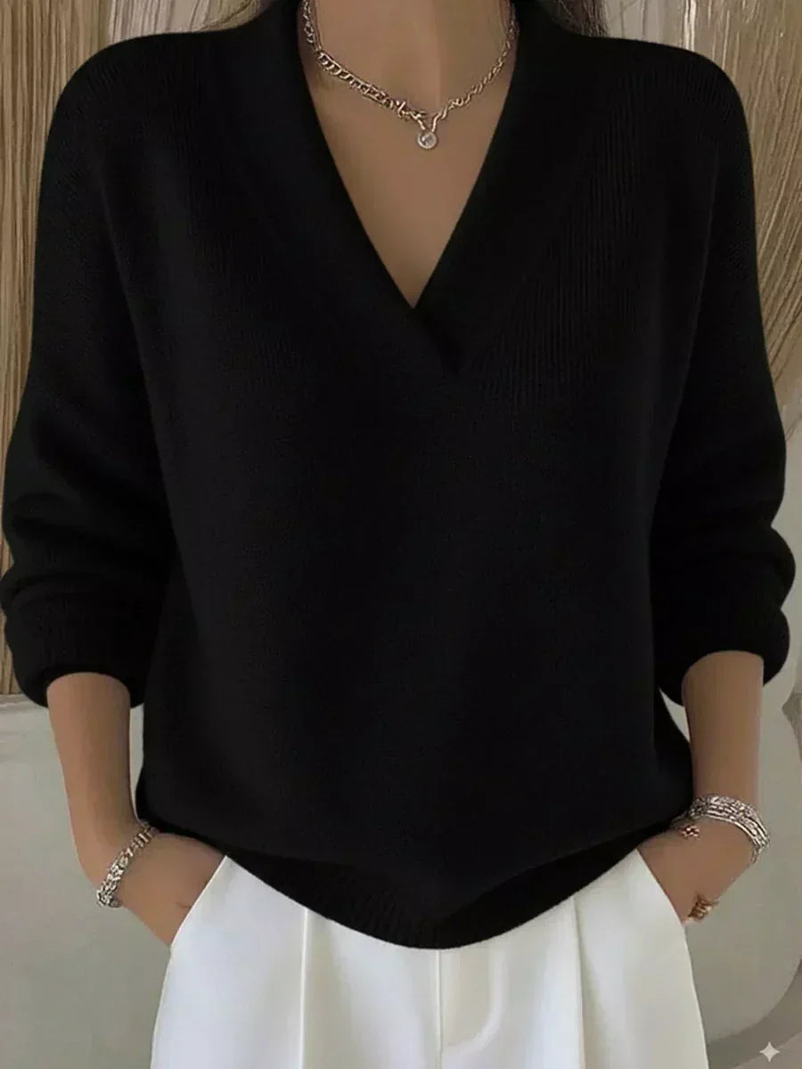 VIVIANA™ | MAGLIONE MORBIDO CON SCOLLO A V