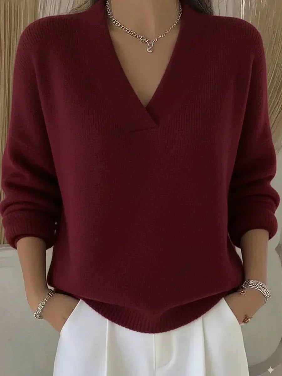 VIVIANA™ | MAGLIONE MORBIDO CON SCOLLO A V