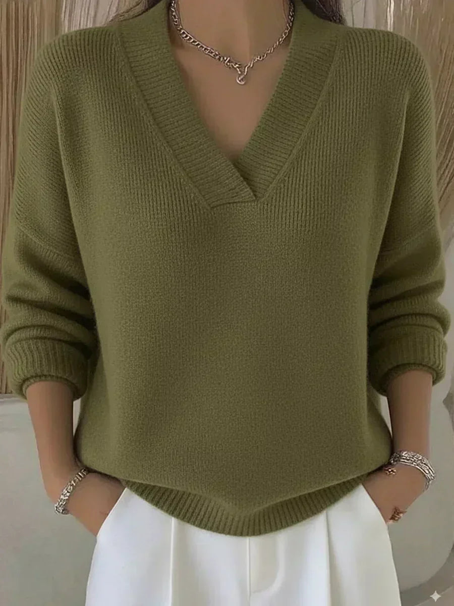 VIVIANA™ | MAGLIONE MORBIDO CON SCOLLO A V
