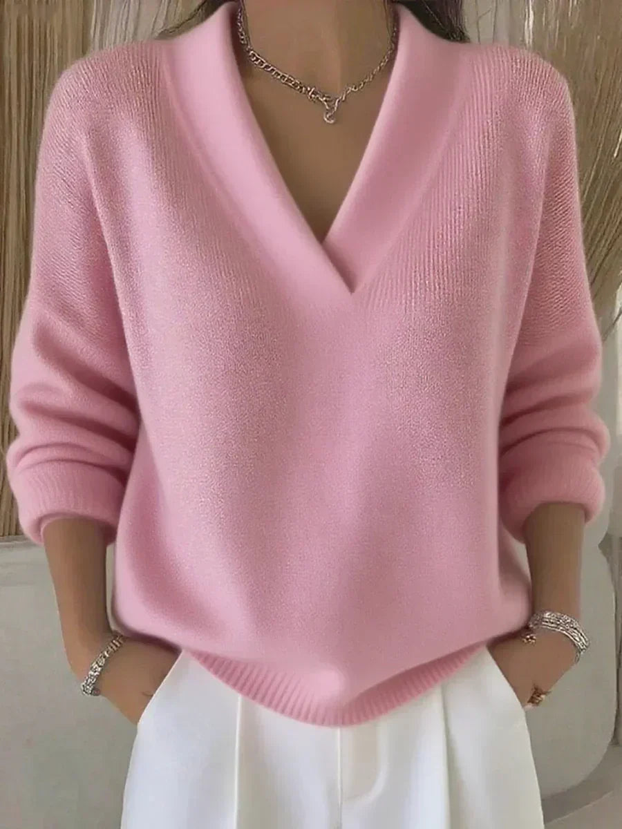 VIVIANA™ | MAGLIONE MORBIDO CON SCOLLO A V