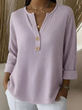 LUCINDA™ | MAGLIA HENLEY CON BOTTONI