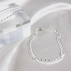 Ambra – Set di bracciali argentati eleganti con zirconi