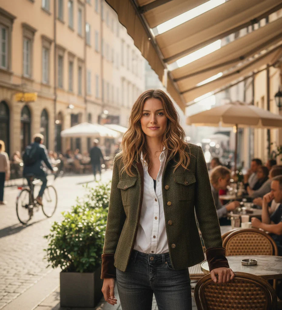 Daniela - Giacca elegante con dettagli in velluto