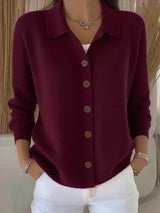 Ginevra | Cardigan con colletto e bottoni sul davanti