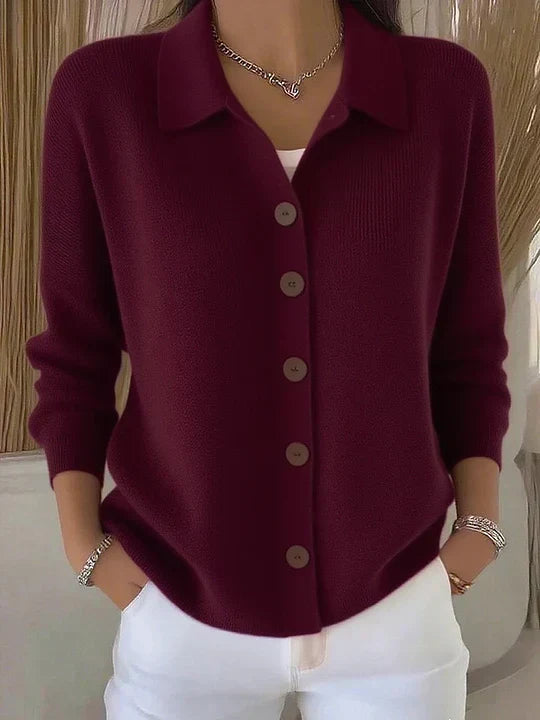 GIUSEPPINA™ | CARDIGAN CON COLLETTO E BOTTONI