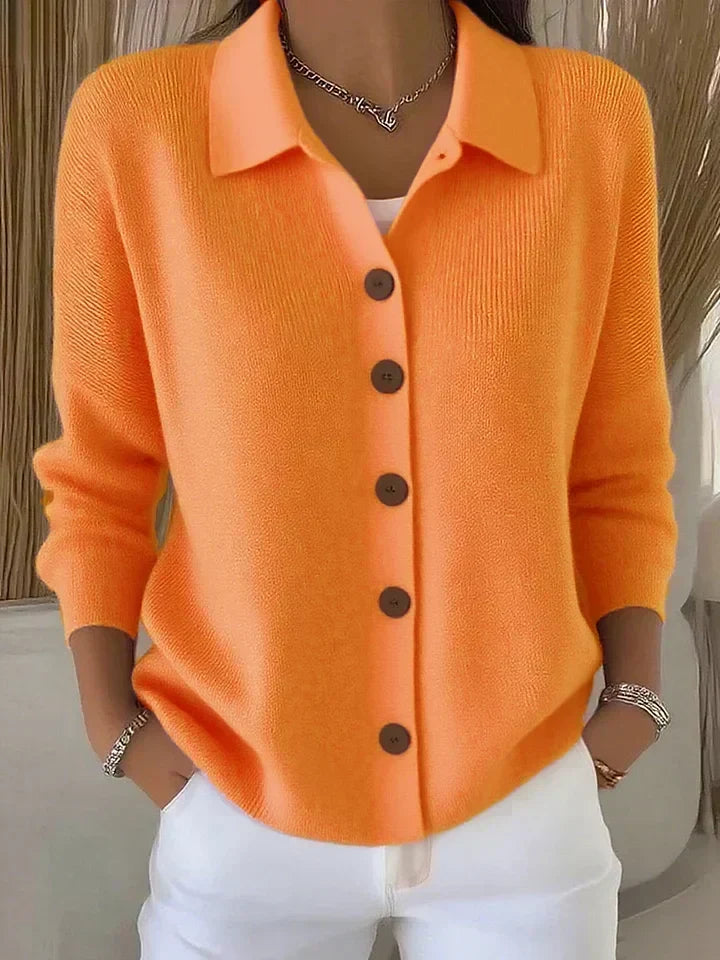 GIUSEPPINA™ | CARDIGAN CON COLLETTO E BOTTONI