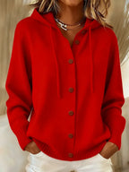 Tessa | Cardigan con cappuccio e bottoni confortevole