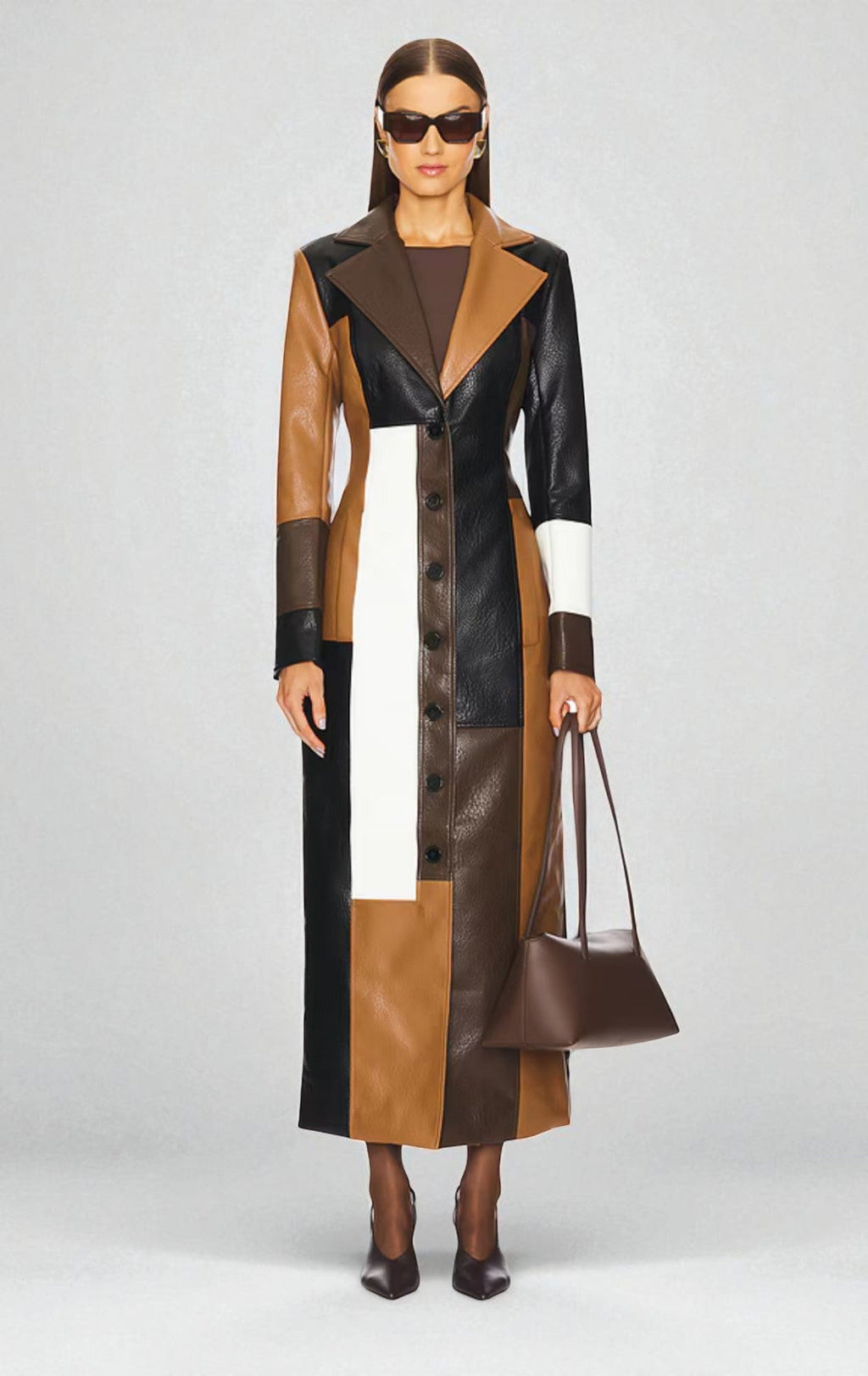 Mosaic Cappotto in Pelle