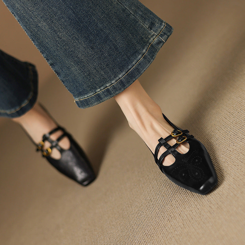 Celia | Ballerine Mary Jane con doppio cinturino e dettagli brogue