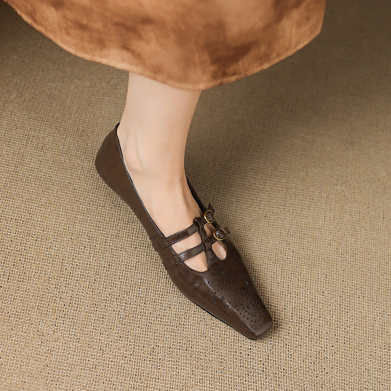 Celia | Ballerine Mary Jane con doppio cinturino e dettagli brogue