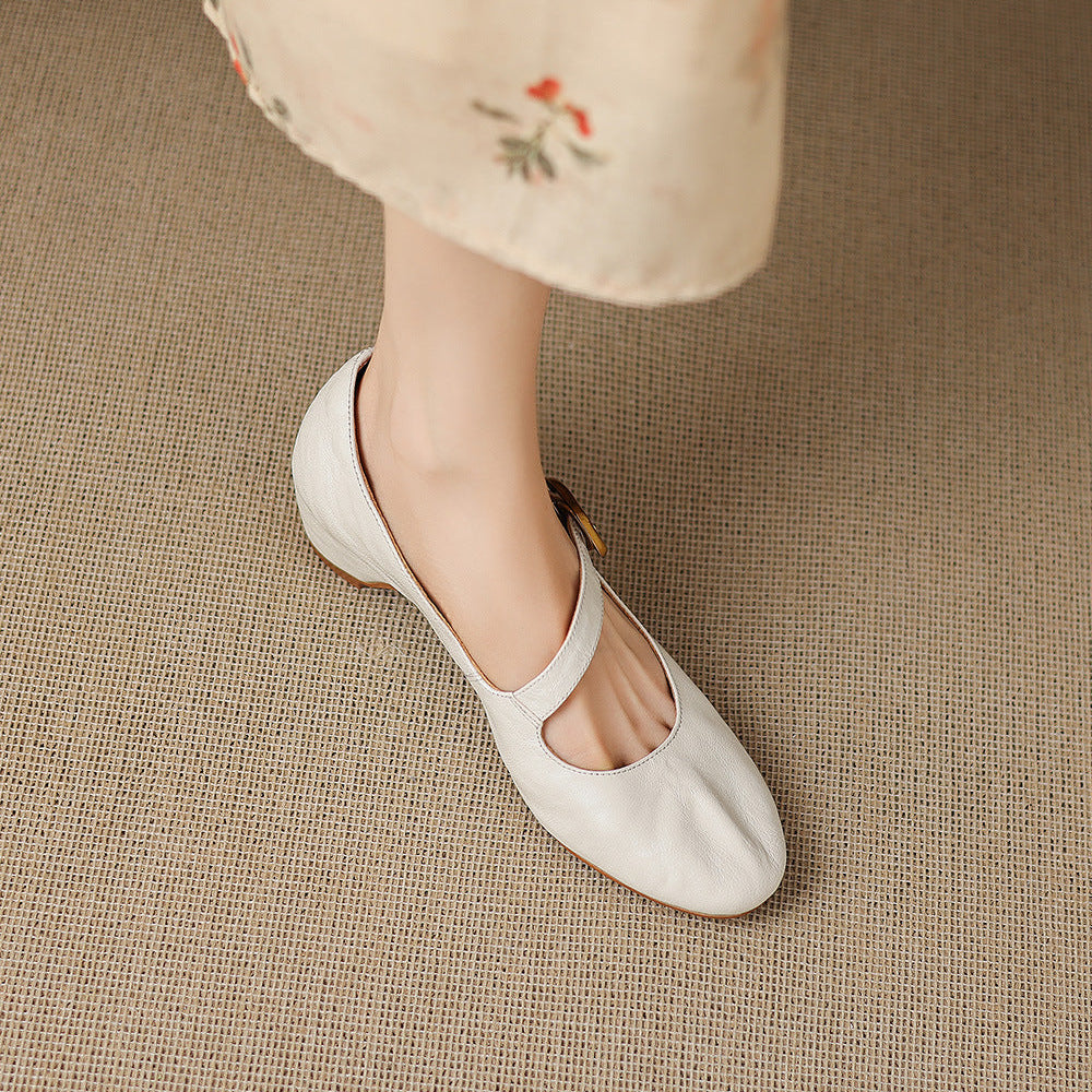 Chiara | Ballerine Mary Jane a punta tonda