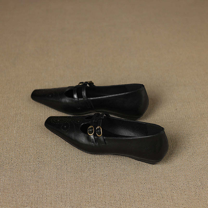 Celia | Ballerine Mary Jane con doppio cinturino e dettagli brogue