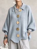 Vittoria | Cardigan oversize con grandi bottoni dorati
