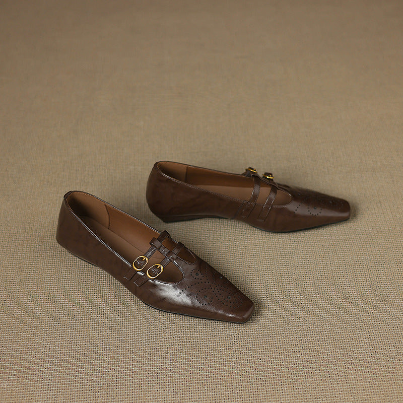 Celia | Ballerine Mary Jane con doppio cinturino e dettagli brogue