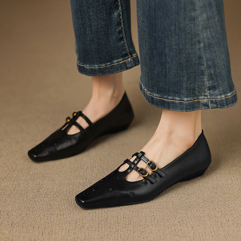 Celia | Ballerine Mary Jane con doppio cinturino e dettagli brogue