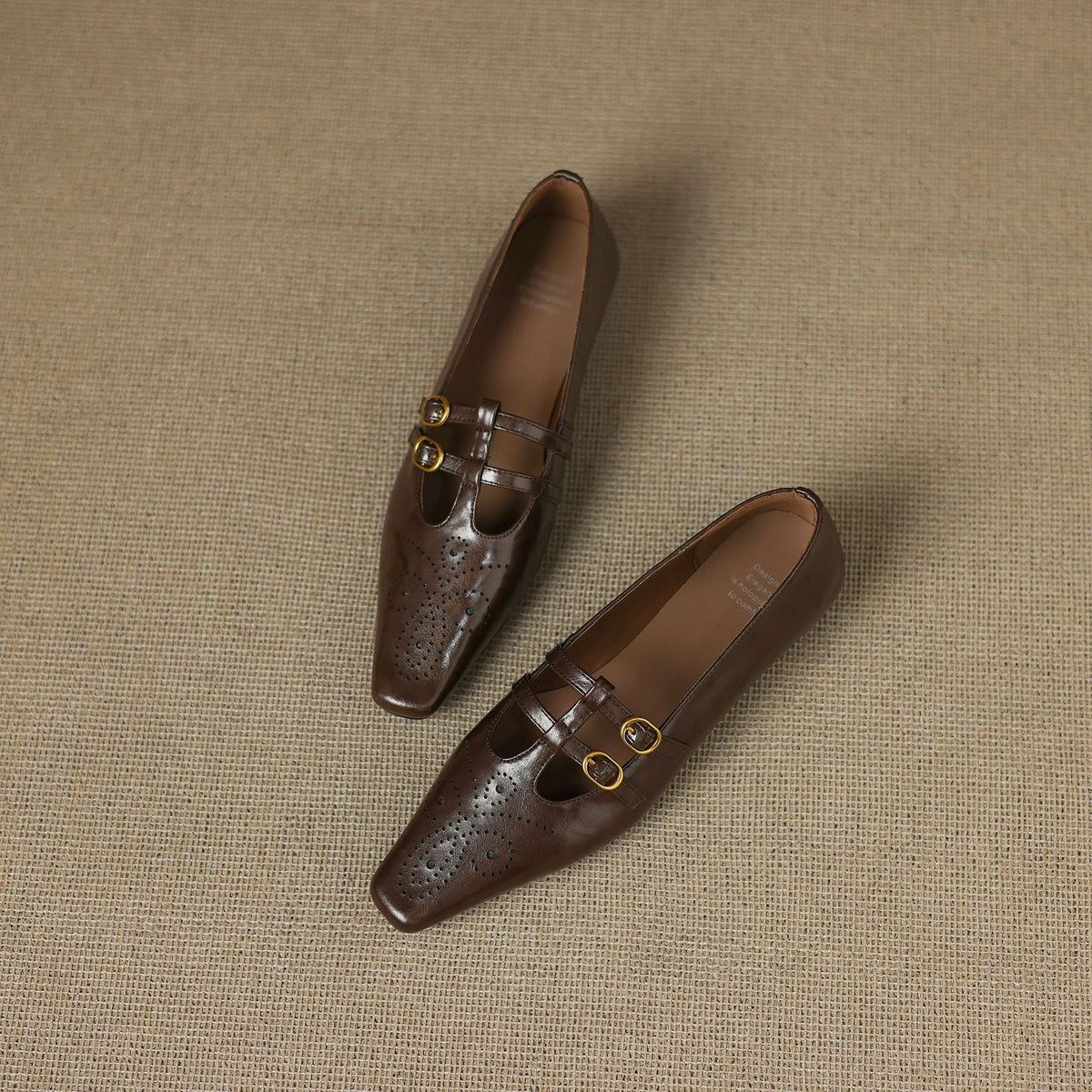 Celia | Ballerine Mary Jane con doppio cinturino e dettagli brogue