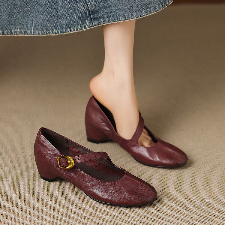 Chiara | Ballerine Mary Jane a punta tonda
