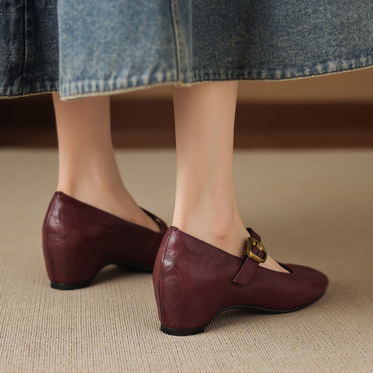 Chiara | Ballerine Mary Jane a punta tonda