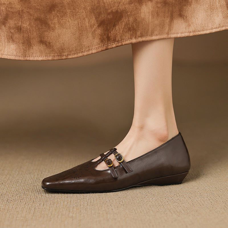 Celia | Ballerine Mary Jane con doppio cinturino e dettagli brogue