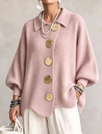 Vittoria | Cardigan oversize con grandi bottoni dorati
