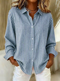 GIULIANA™ | CAMICIA A RIGHE CON BOTTONI