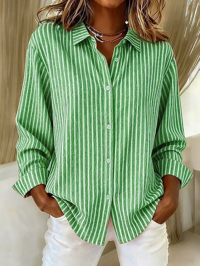 GIULIANA™ | CAMICIA A RIGHE CON BOTTONI