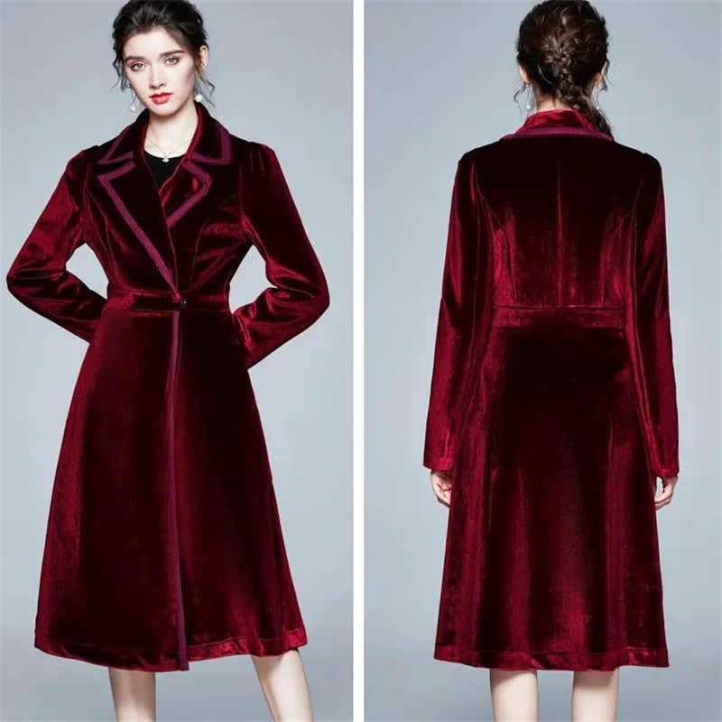 Serafina | Cappotto lungo in velluto