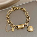 Giada – Bracciale con ciondolo a cuore dorato