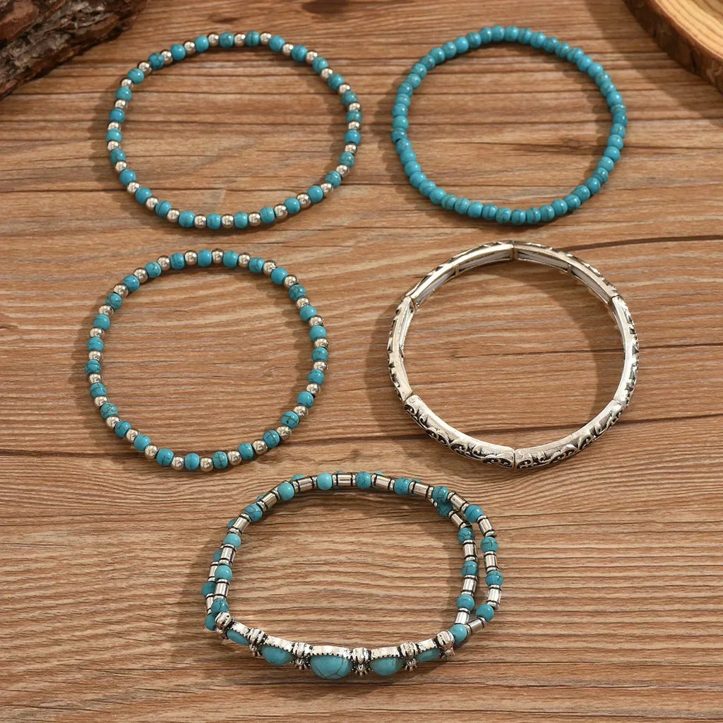 Maelia - Elegante bracciale a più giri in turchese