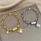 Giada – Bracciale con ciondolo a cuore dorato